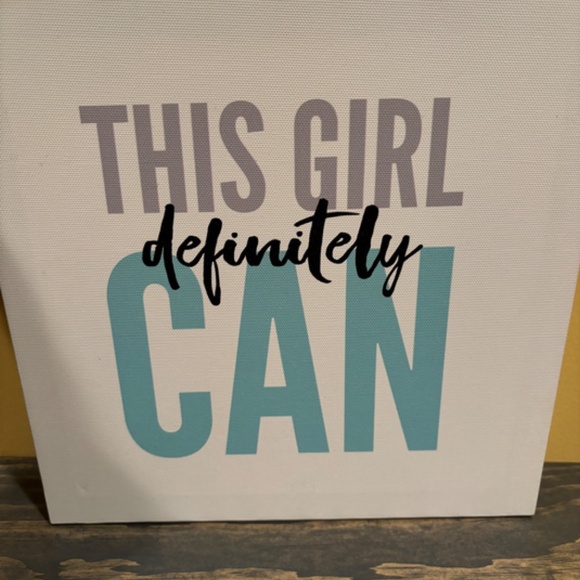 Canvas Art - This Girl Definitely Can. 10" x 10" - Picture 2 of 6